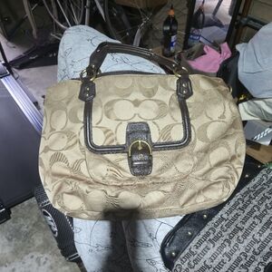 Coach Tan Signature Tote Bag